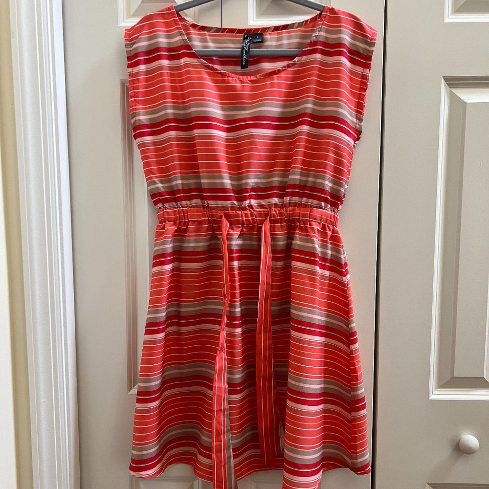 Feathers Midi Dress - Size Large